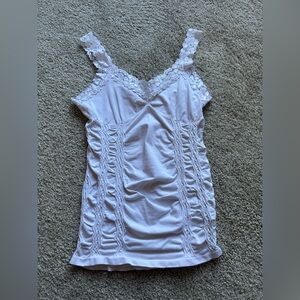 Women’s lace white tank top